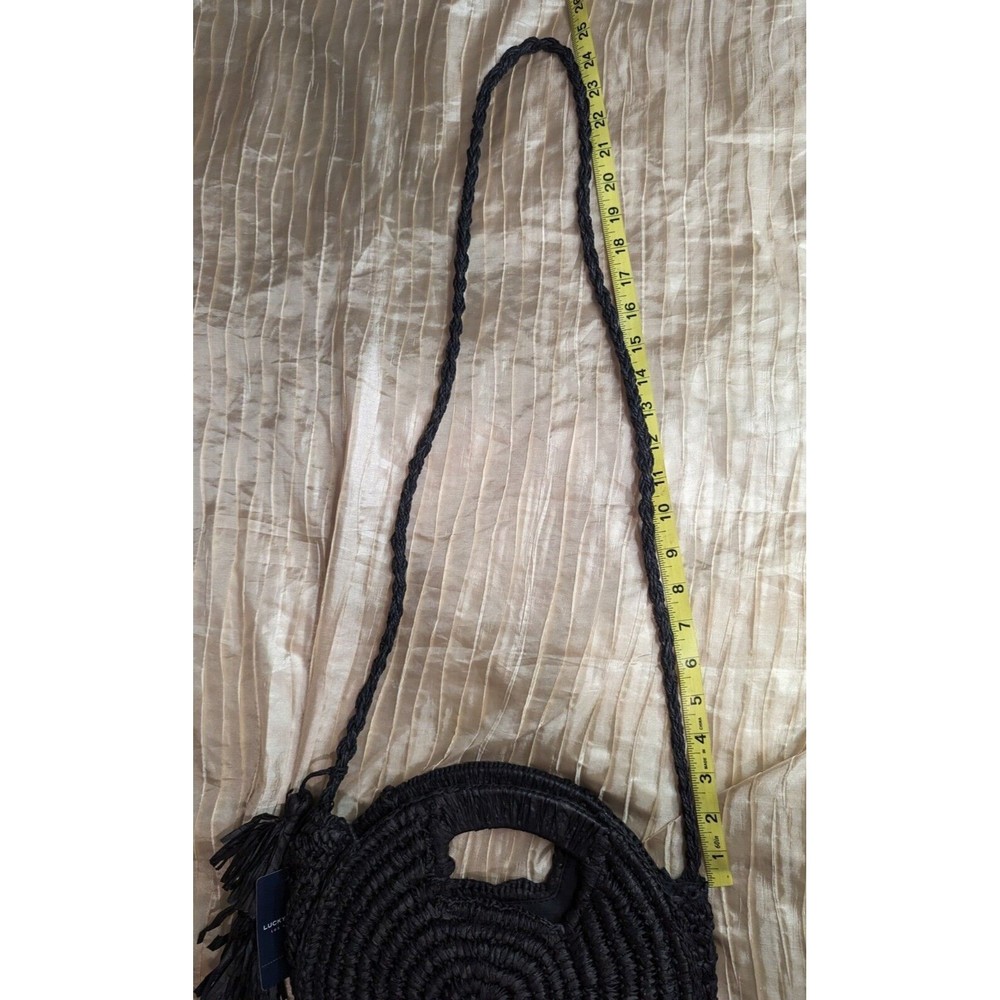 NWT Lucky Brand Black Woven Crossbody Bag - Picture 11 of 11